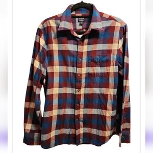 NWT J.CREW MEN'S Slim Fit Plaid Flannel Shirt M $79.50 Re-imagined 100% Cotton